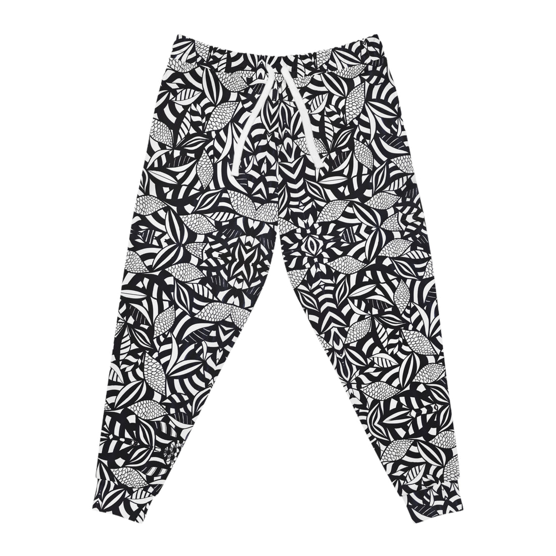 White Tropical Minimalist Unisex Joggers