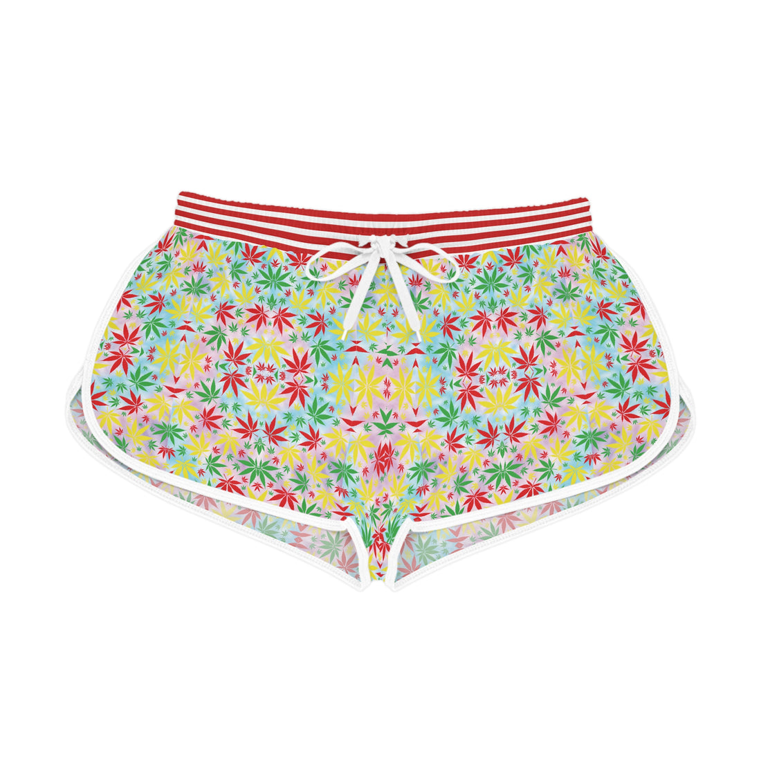Multi Tye Dye Tropical Rasta Toned Relaxed Gym Shorts