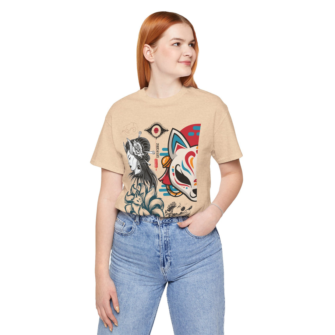 Japanese Kitsune Unisex Jersey Tee