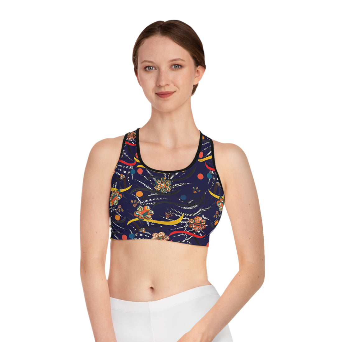 Ink Wilderness Print Racer Back (AOP) Sports Bra