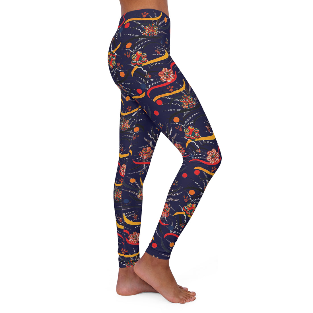 Ink Wilderness Print Spandex Leggings