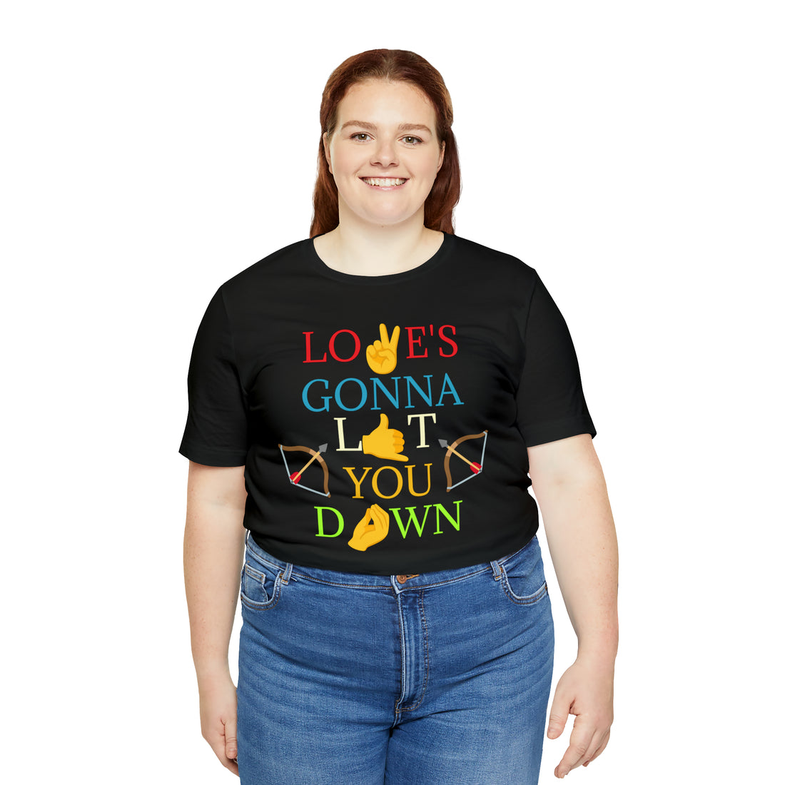 Unisex Love Down Typography Jersey Tee