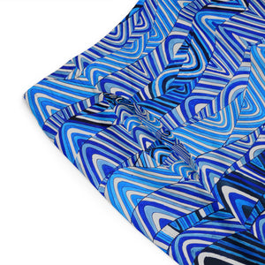 slate sonic waves print board shorts for men