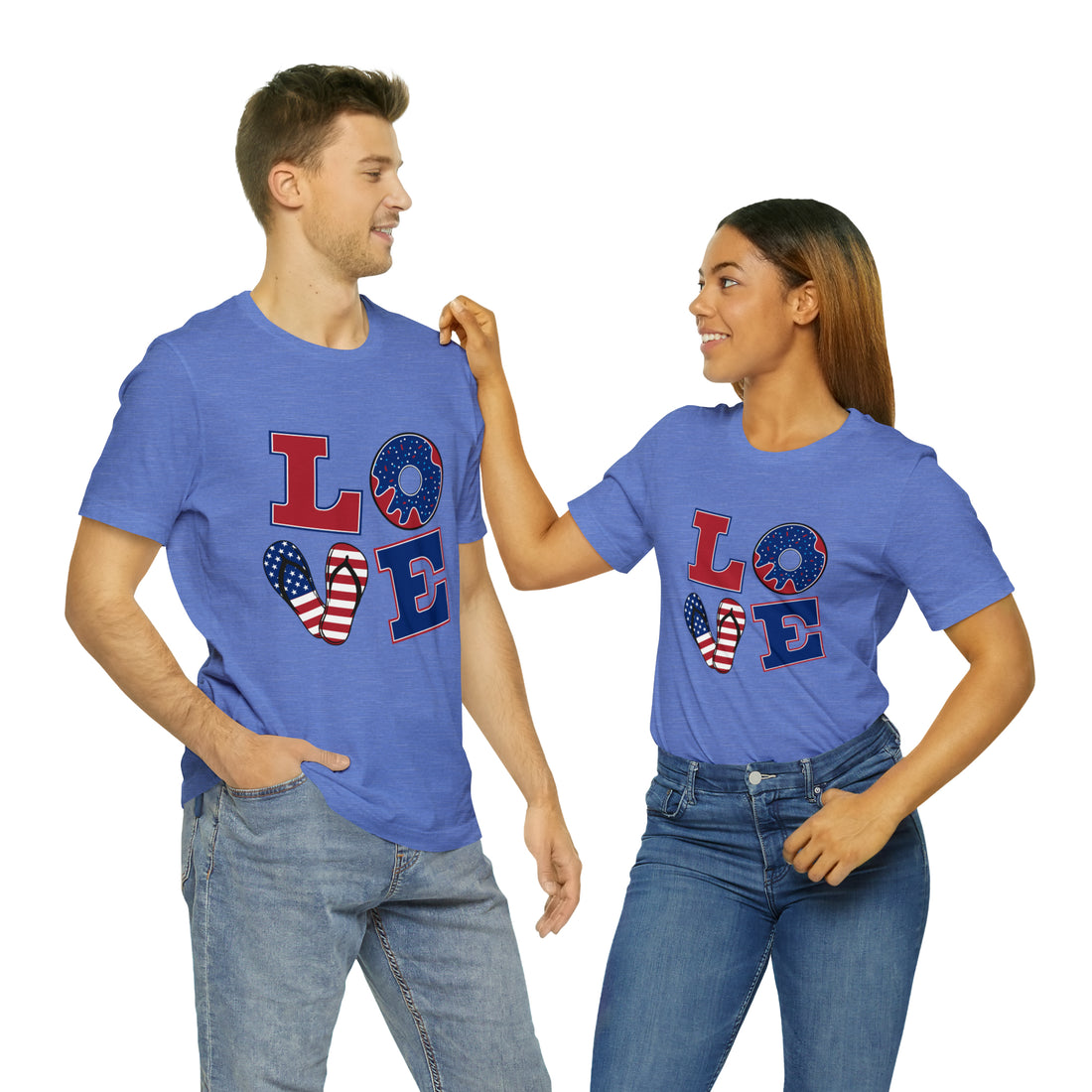 Unisex Jersey American Love Tee