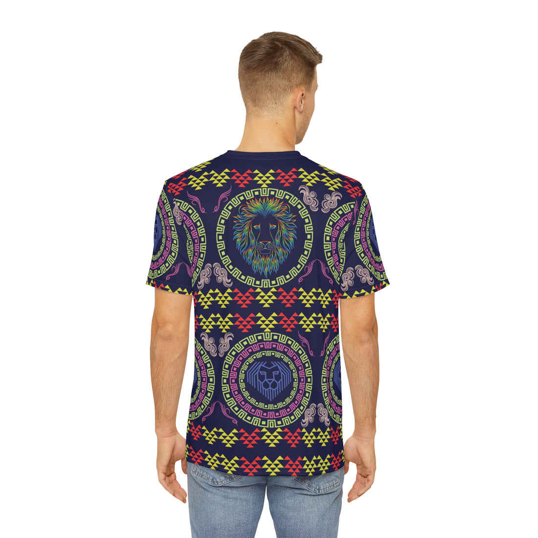 Ink Geo Lion Head Polyester Tee (AOP)