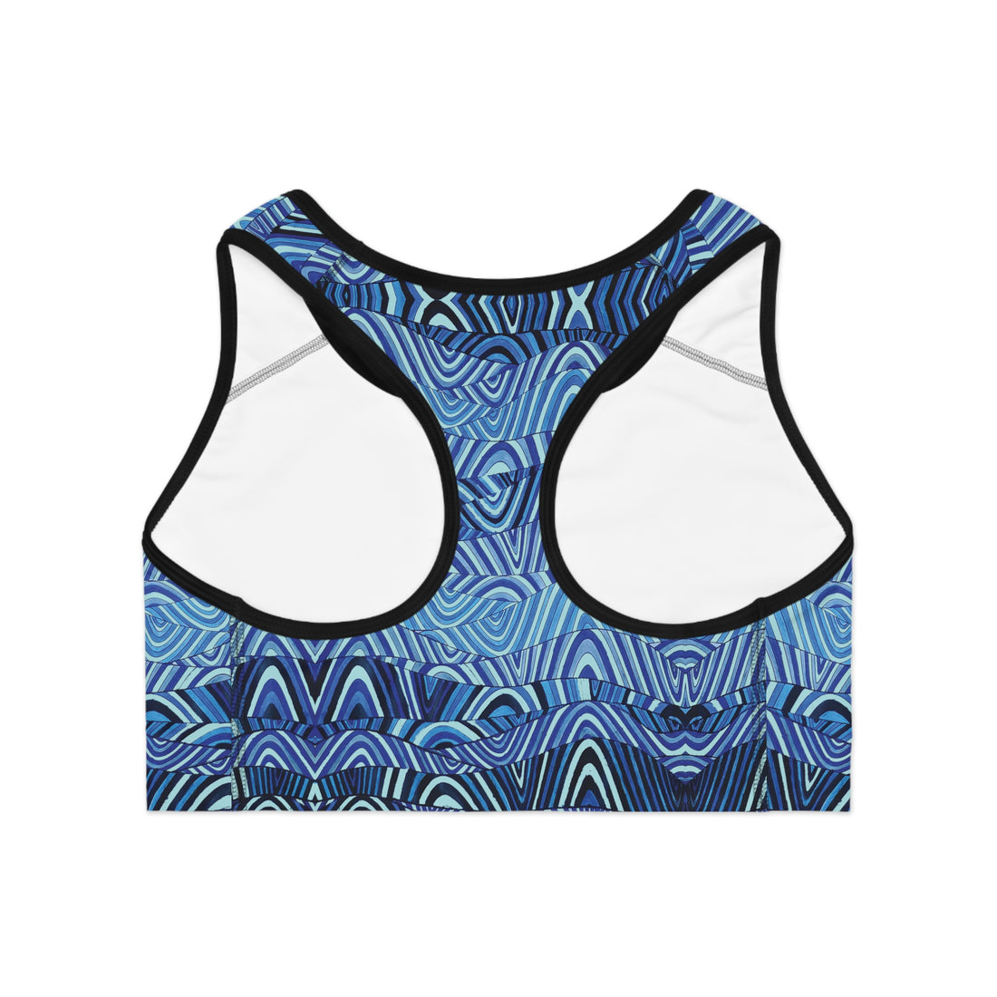 Icy Blue Sonic (AOP) Racerback Sports Bra