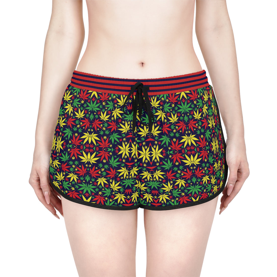 Ink Tropical Rasta Toned Relaxed Gym Shorts