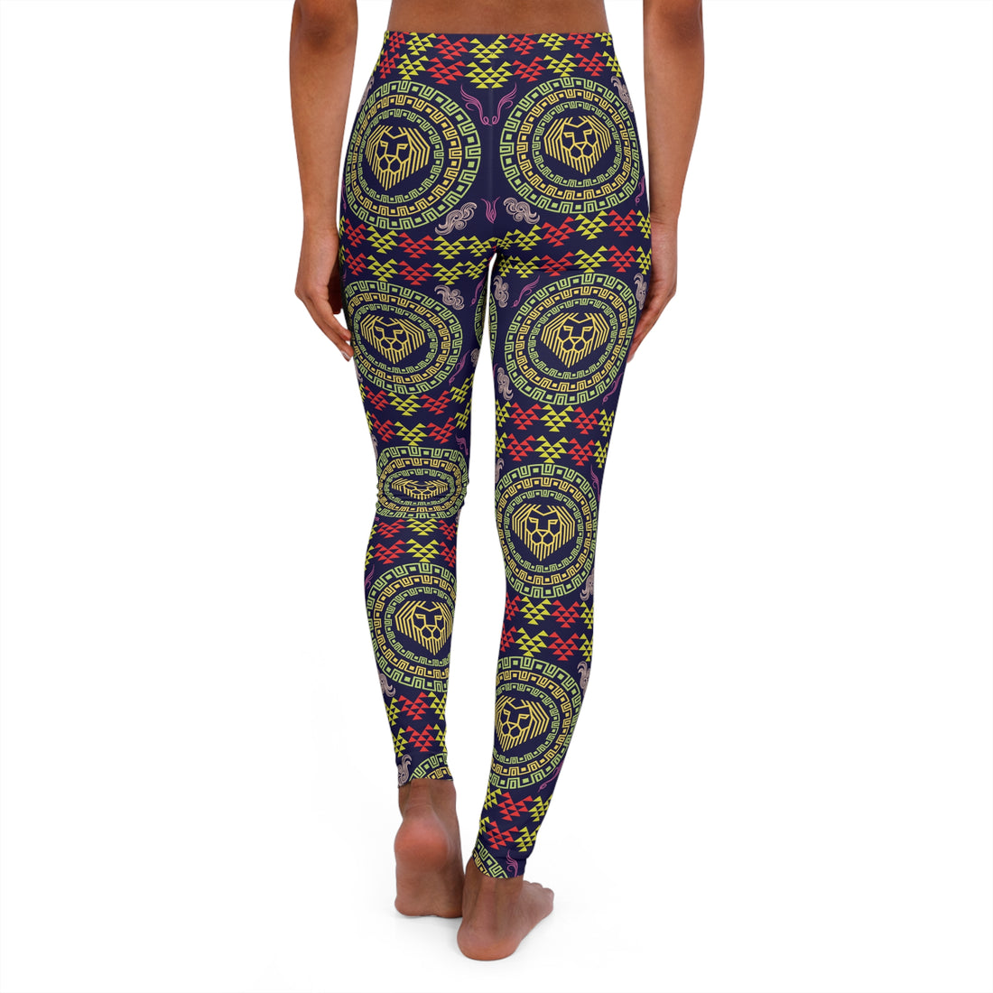 Ink lion head Spandex Leggings