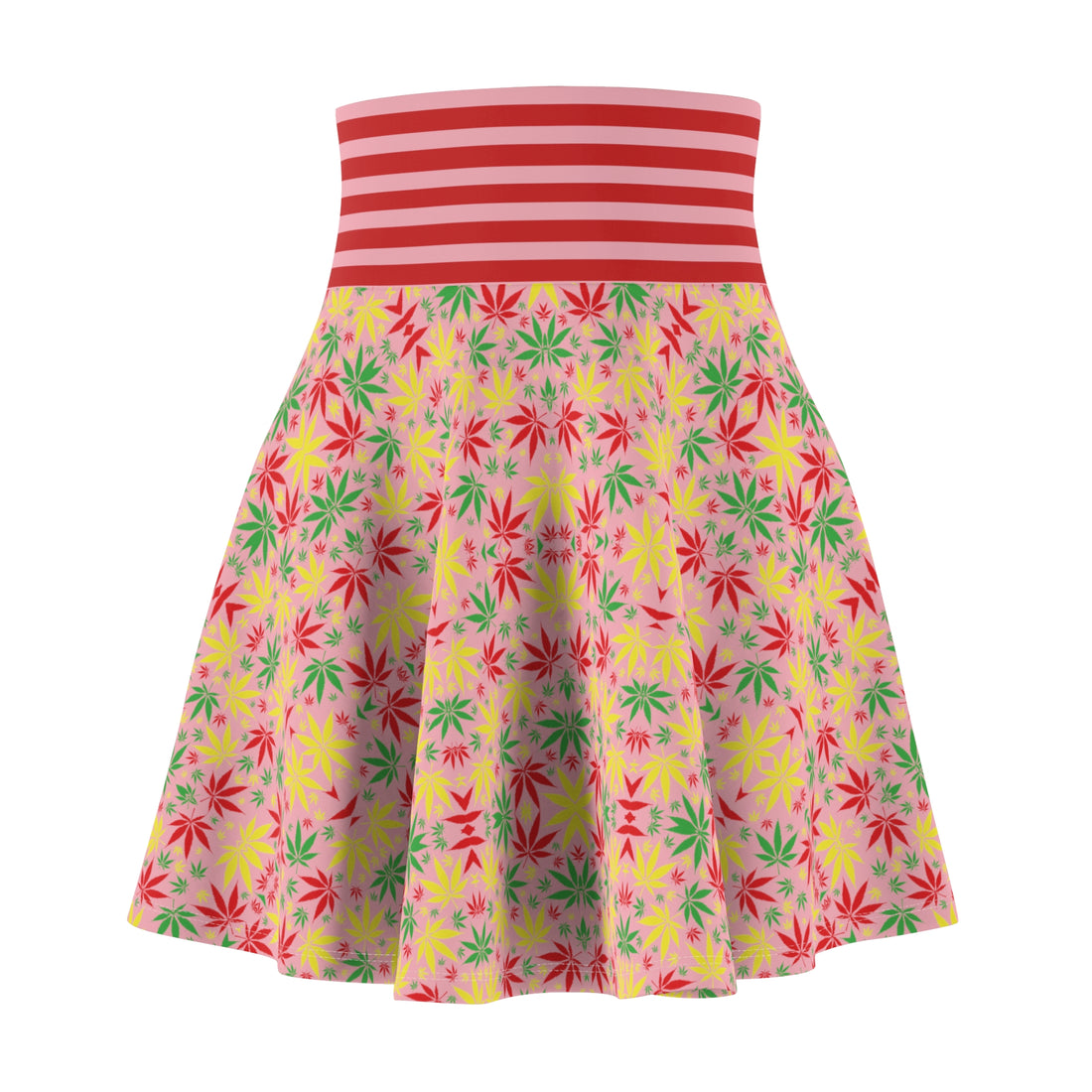 Blush Tropical Rasta Toned Skater Skirt