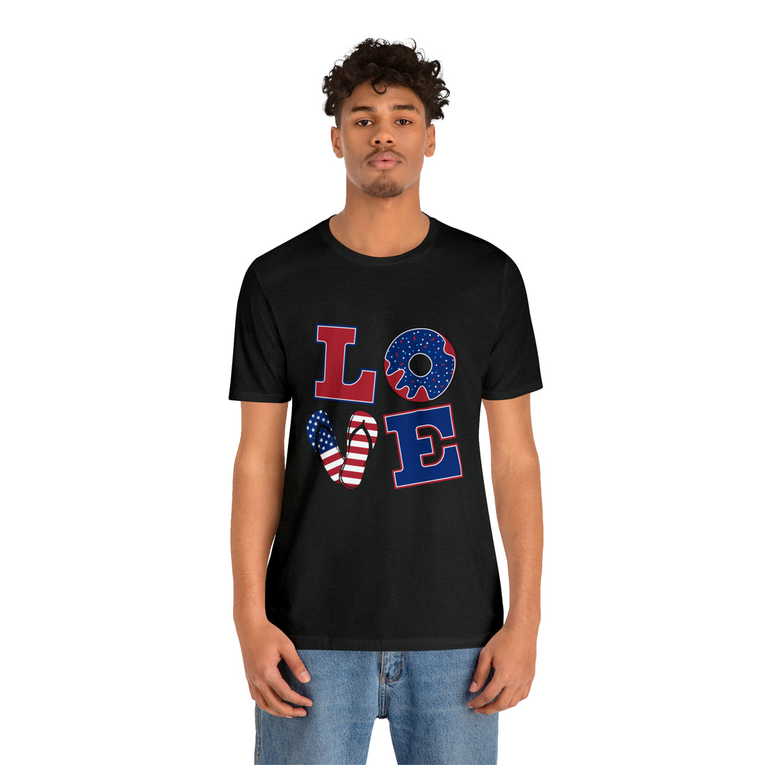 Unisex Jersey American Love Tee