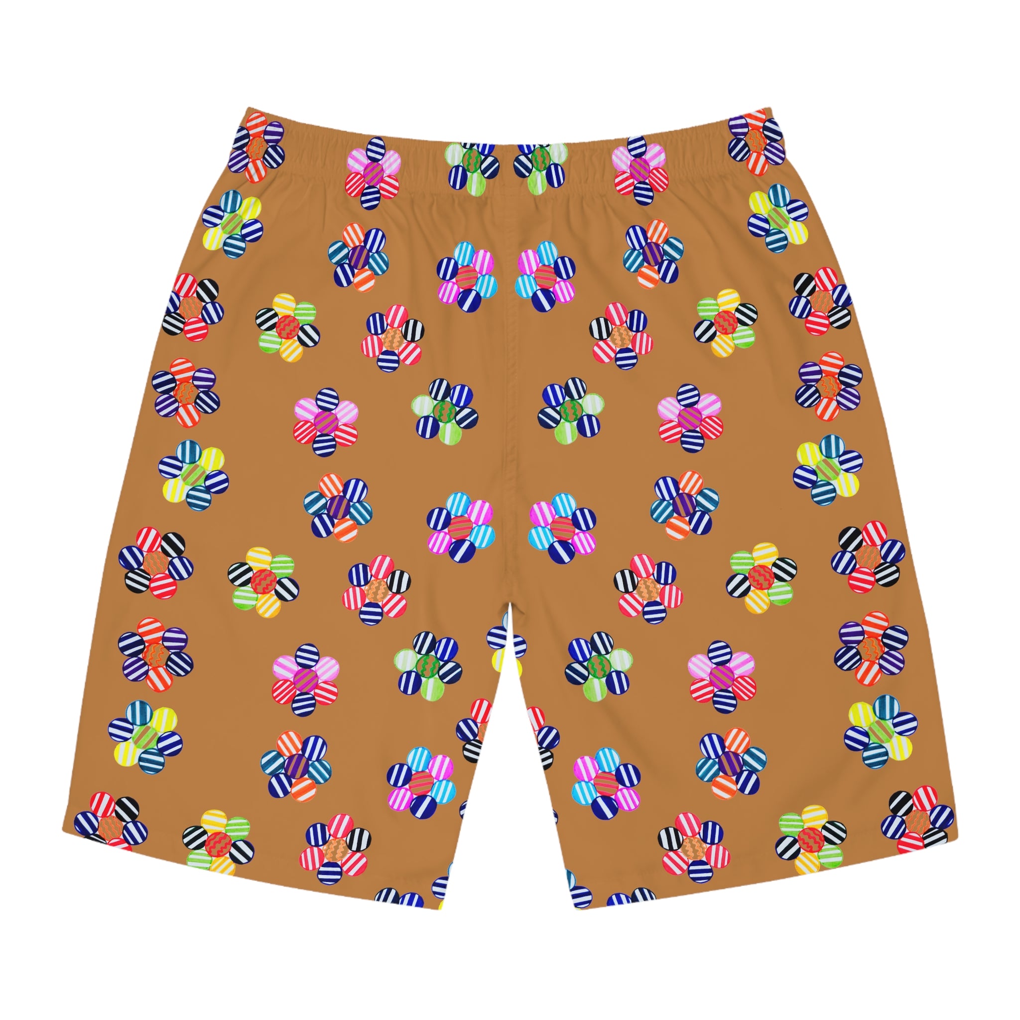 Tussock Geo Candy Floral Men's Board Shorts (AOP)
