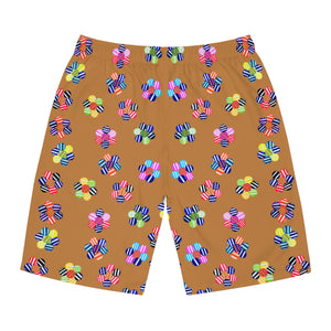 Tussock Geo Candy Floral Men's Board Shorts (AOP)