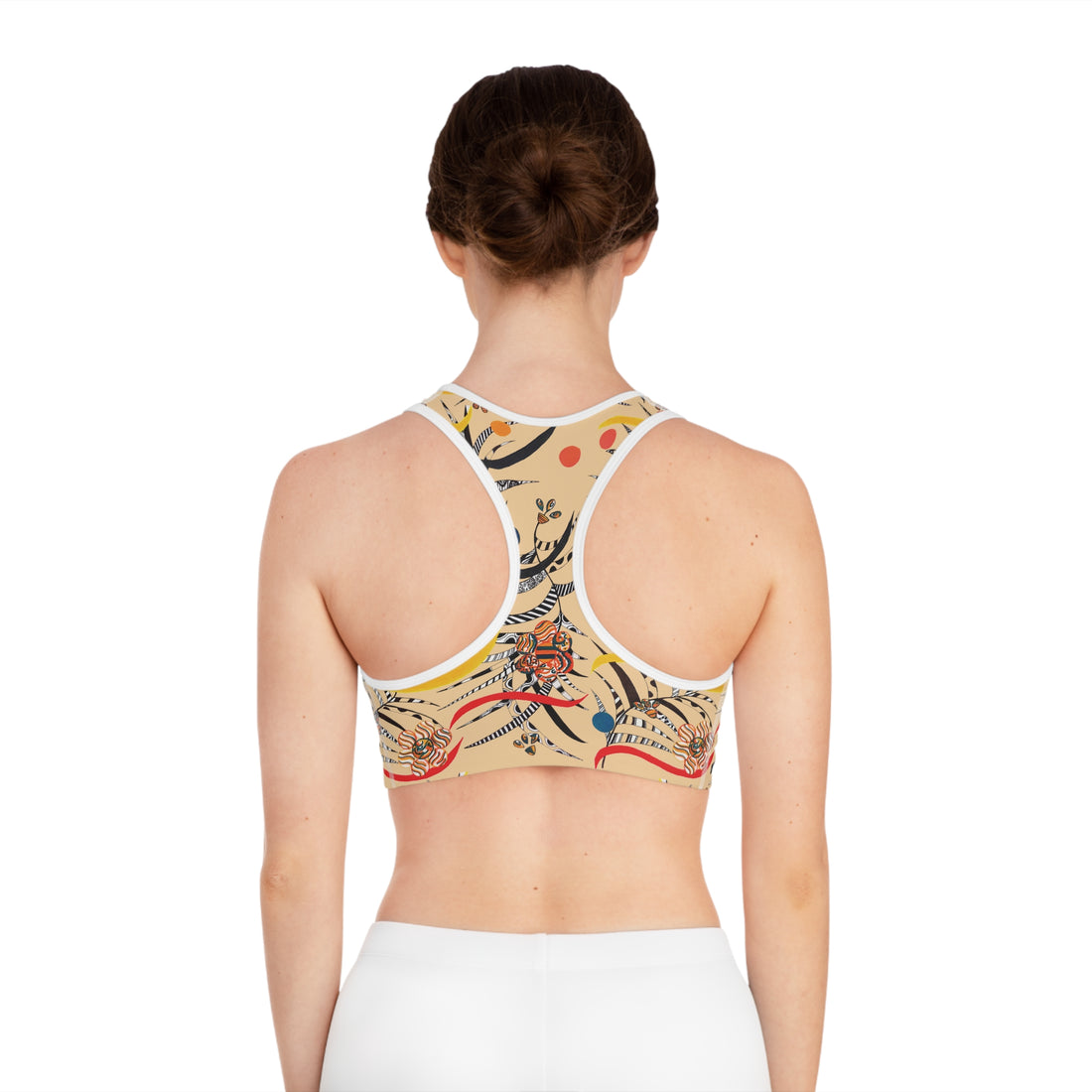 Tuscan Wilderness Print Racer Back (AOP) Sports Bra