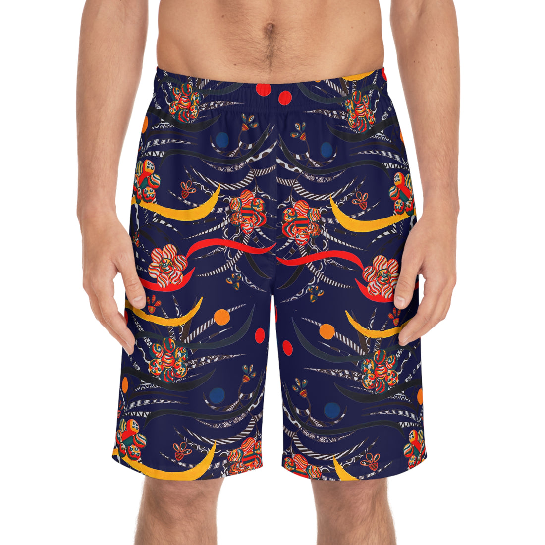 Ink Wilderness Print Men's Board Shorts (AOP)