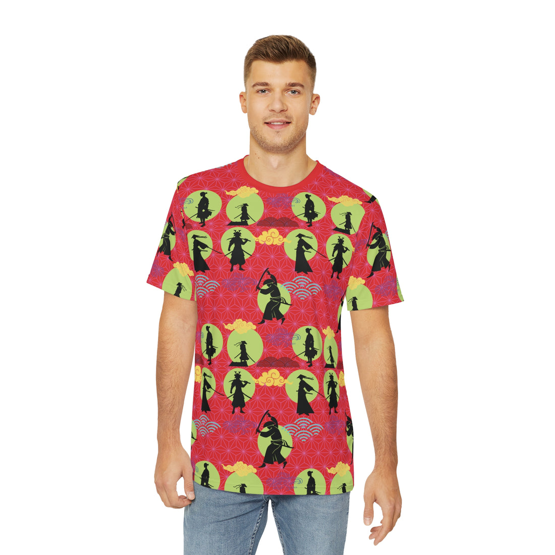 Red Samurai Men's Polyester Tee (AOP)