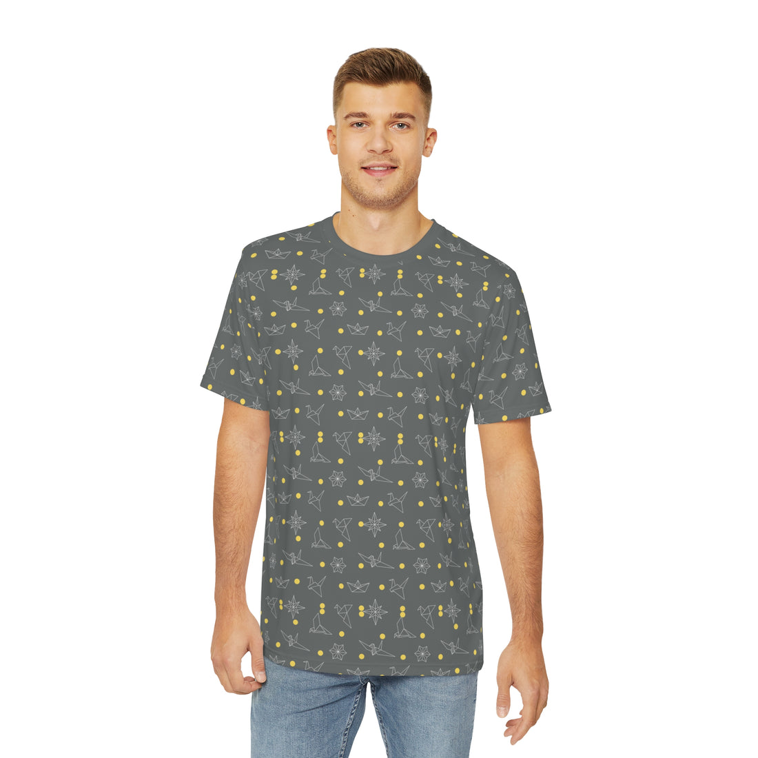 Ash Origami Men's Polyester Tee (AOP)