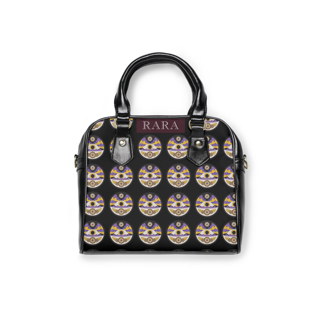 psychedelic eye print handbag