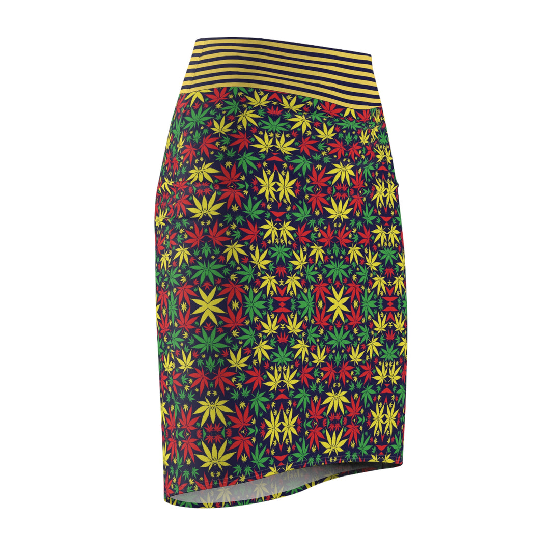 Ink Tropical Rasta Toned Pencil Skirt