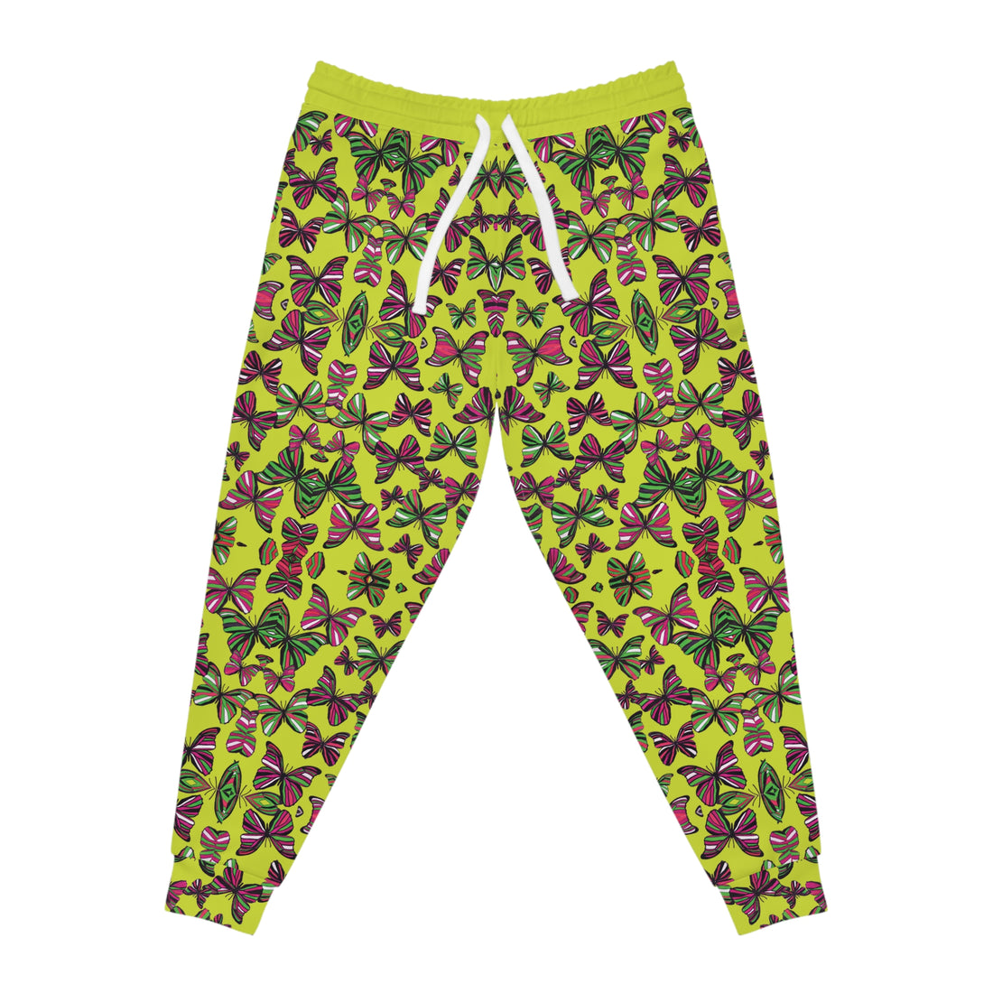 Lime Butterflies Kaleidoscope AOP Joggers