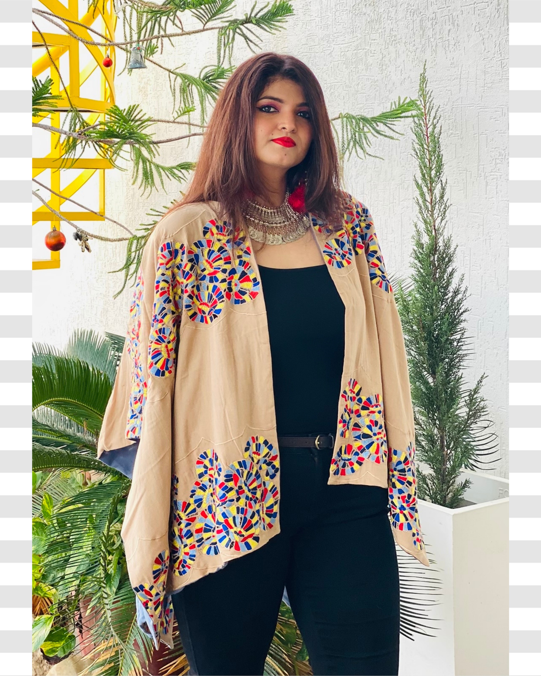 Wildflower Cutwork Embroidered Cape