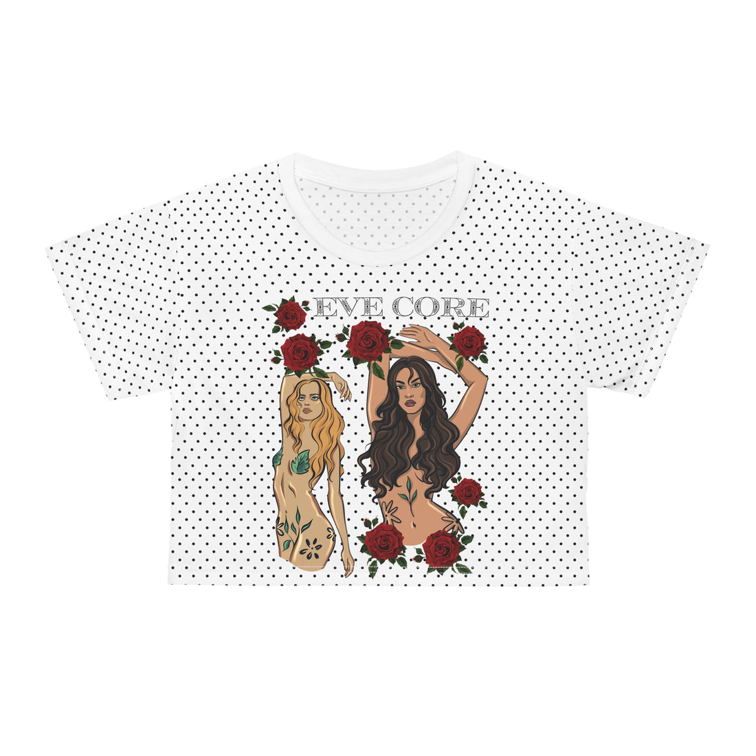 White Eve Core AOP Crop Tee