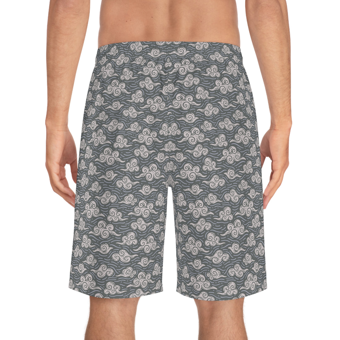 Ash Oriental Clouds Men's Board Shorts (AOP)