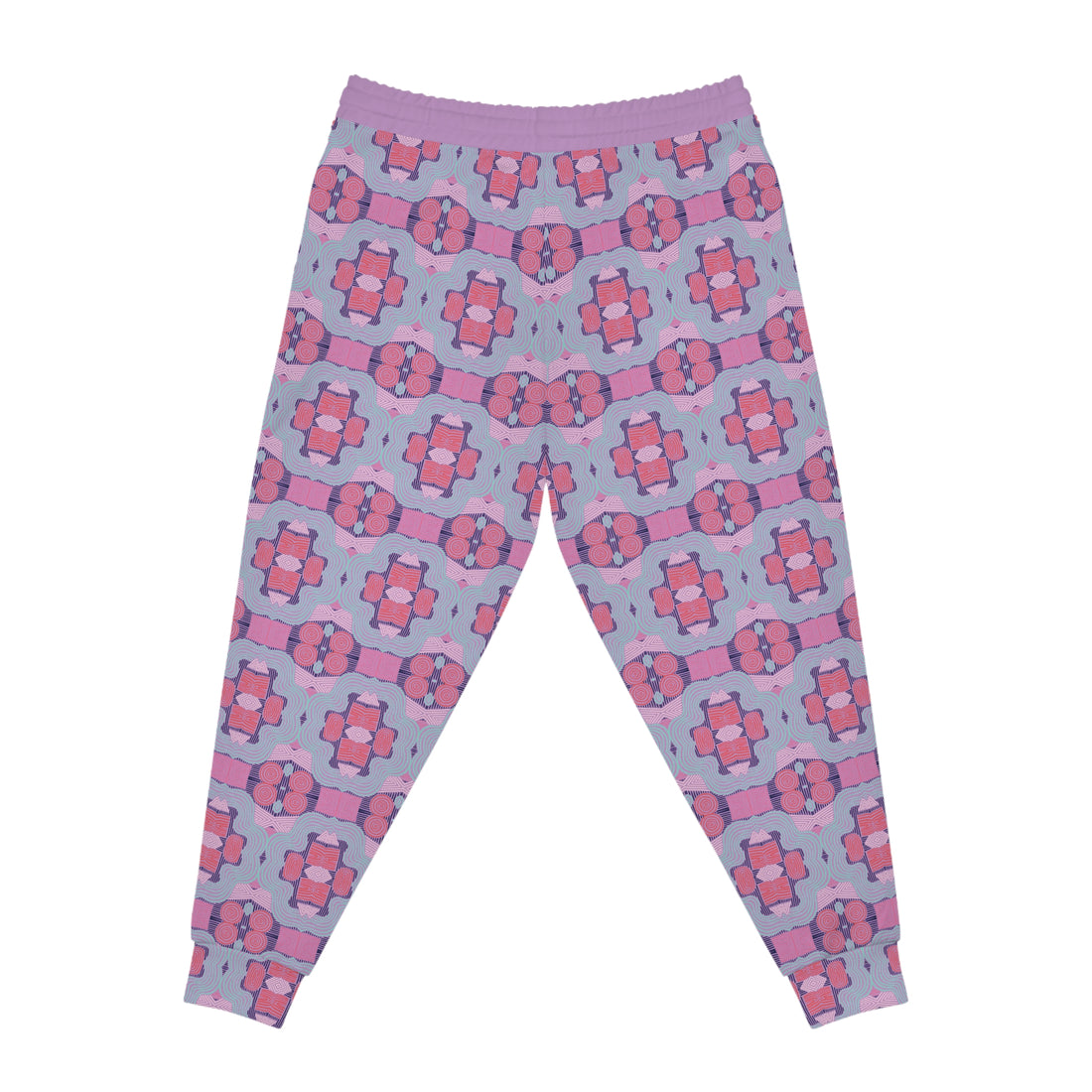 Lavender Geometric Print Unisex Joggers