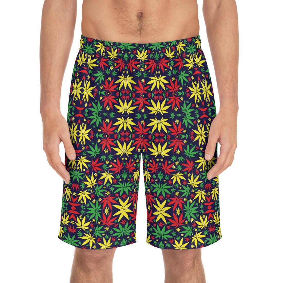 Ink Rasta Toned Men's Board Shorts (AOP)