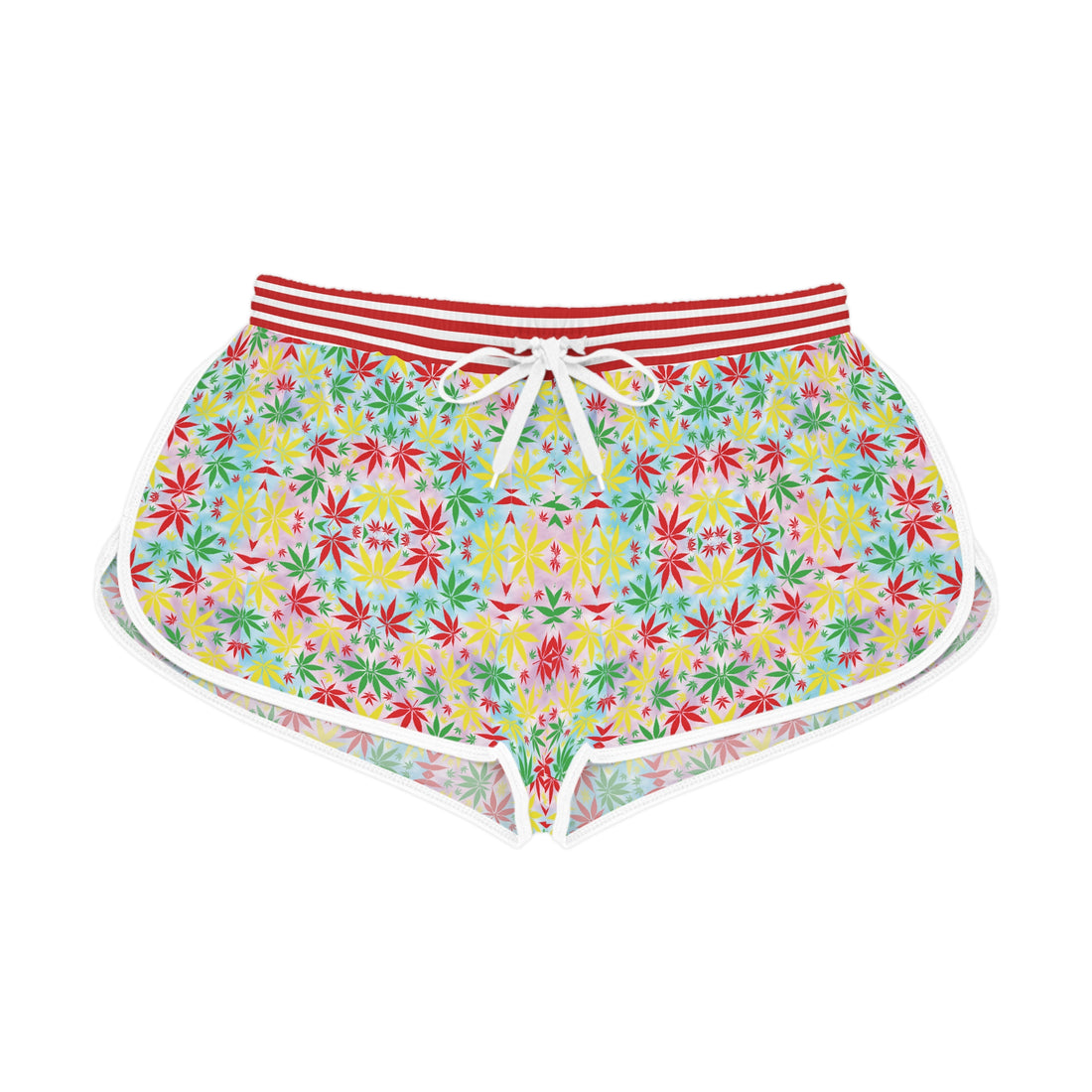 Multi Tye Dye Tropical Rasta Toned Relaxed Gym Shorts