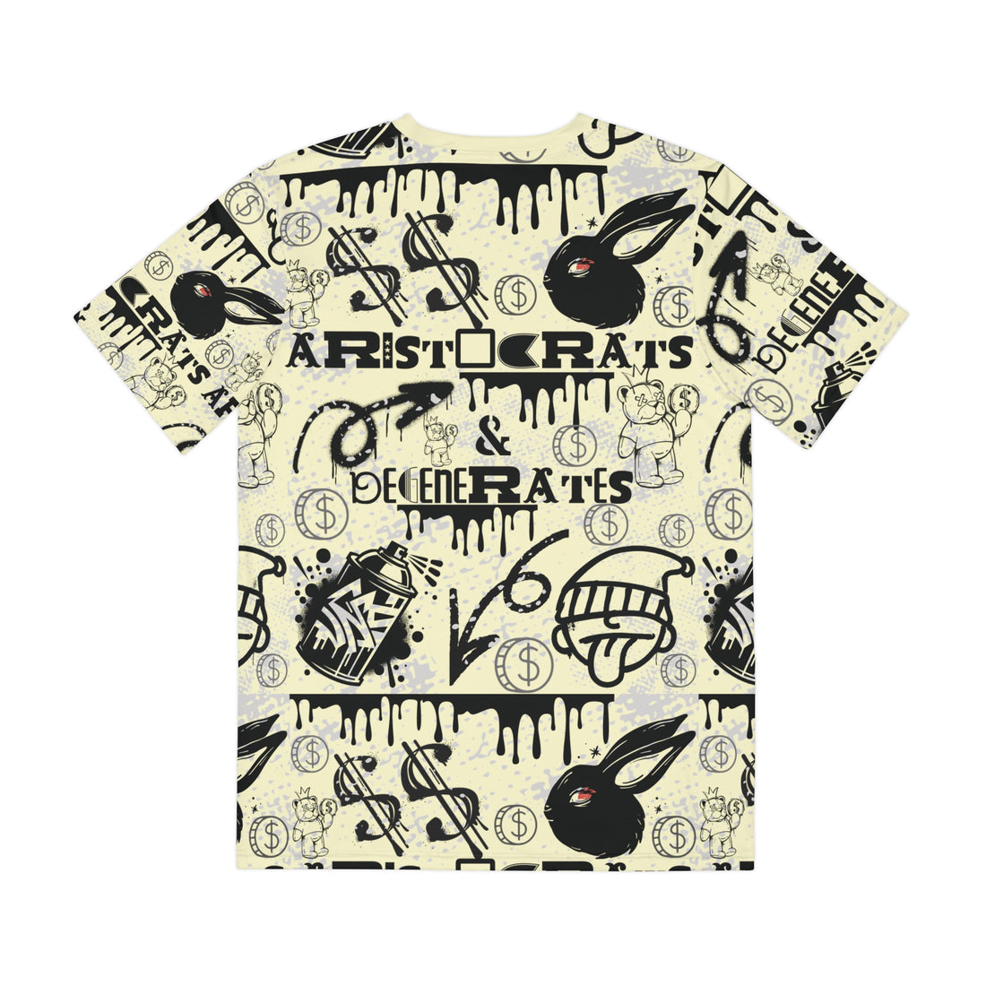 Cream Graphic Polar Men's Polyester Tee (AOP)