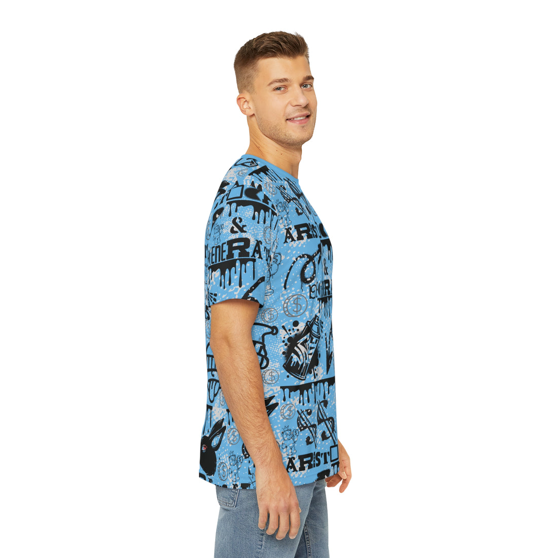 Sky Graphic Polar Men's Polyester Tee (AOP)