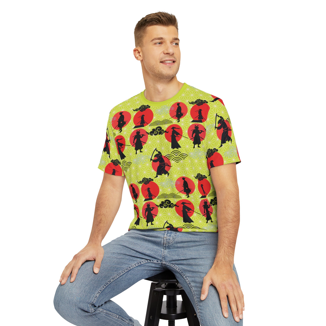 Lime Samurai Men's Polyester Tee (AOP)