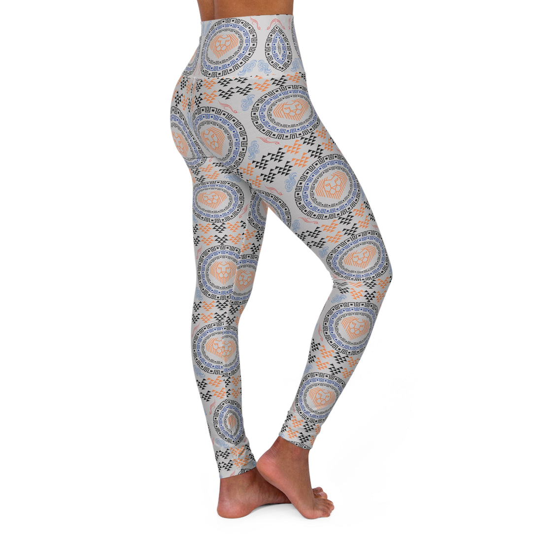 Slate Lion Head Yoga Leggings