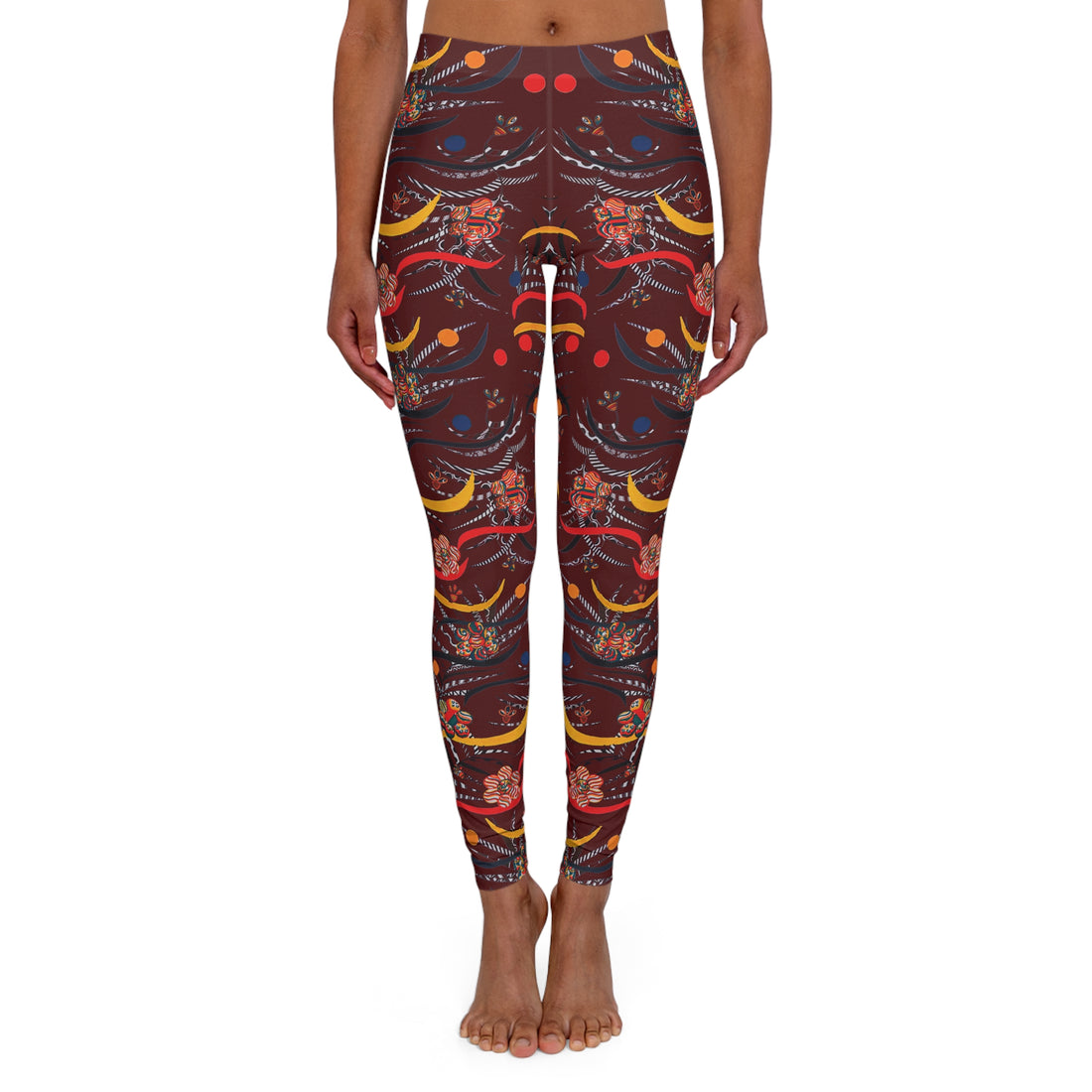 Marsala Wilderness Print Spandex Leggings