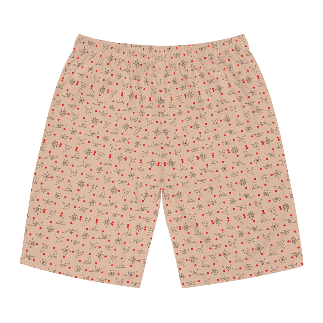 Nude Origami Men's Board Shorts (AOP)