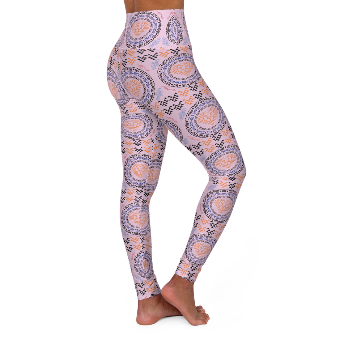 Lilac Lion Head Yoga Leggings