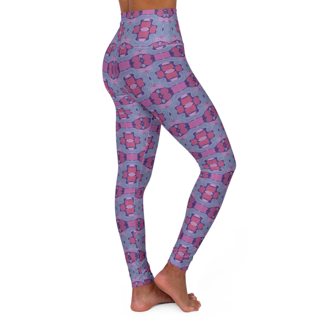 Pearl Purple Geometric Print Yoga Leggings