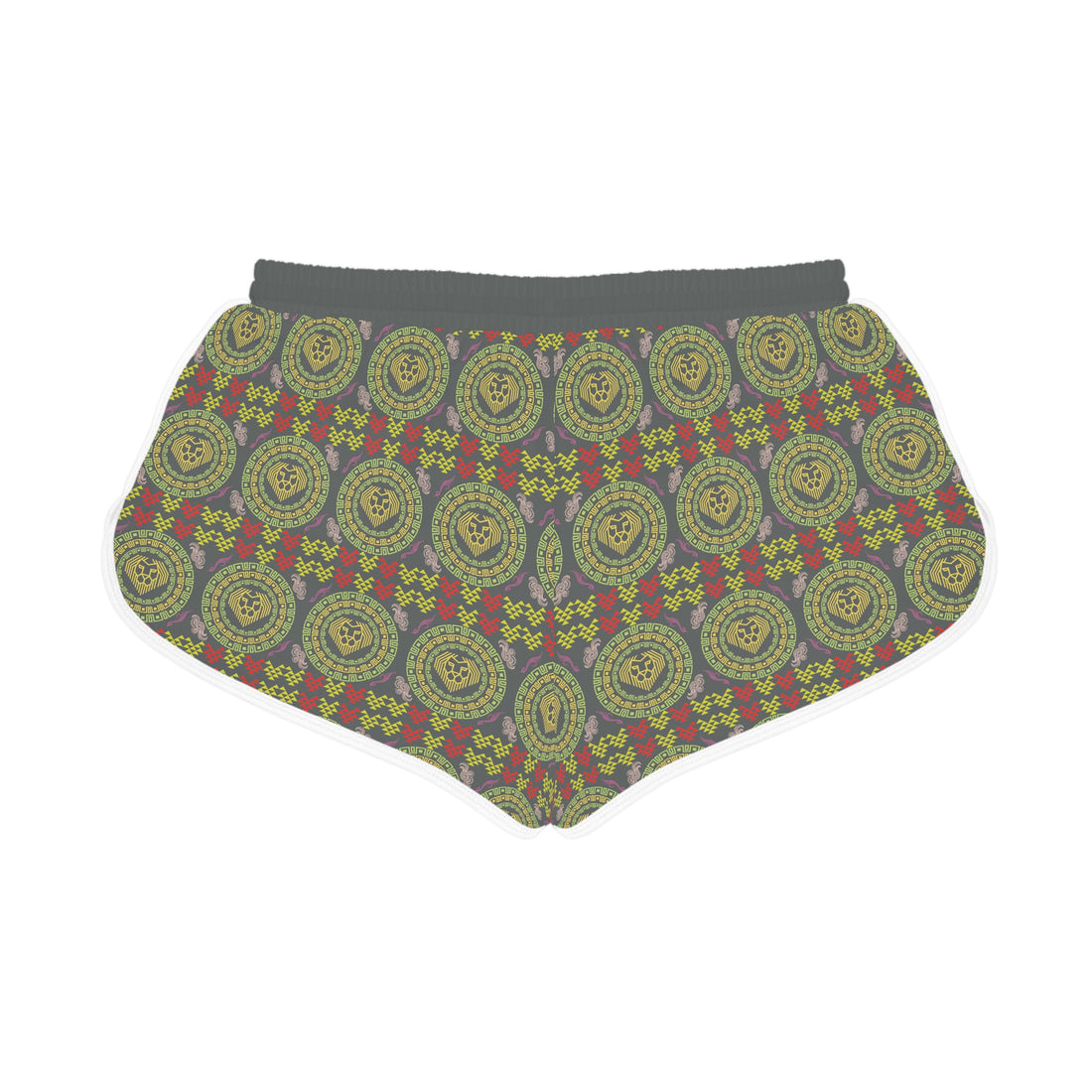 Ash Geo Lion Head Relaxed Gym Shorts