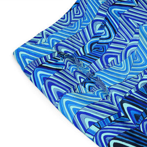 Icy Blue Sonic Print Men's Board Shorts (AOP)