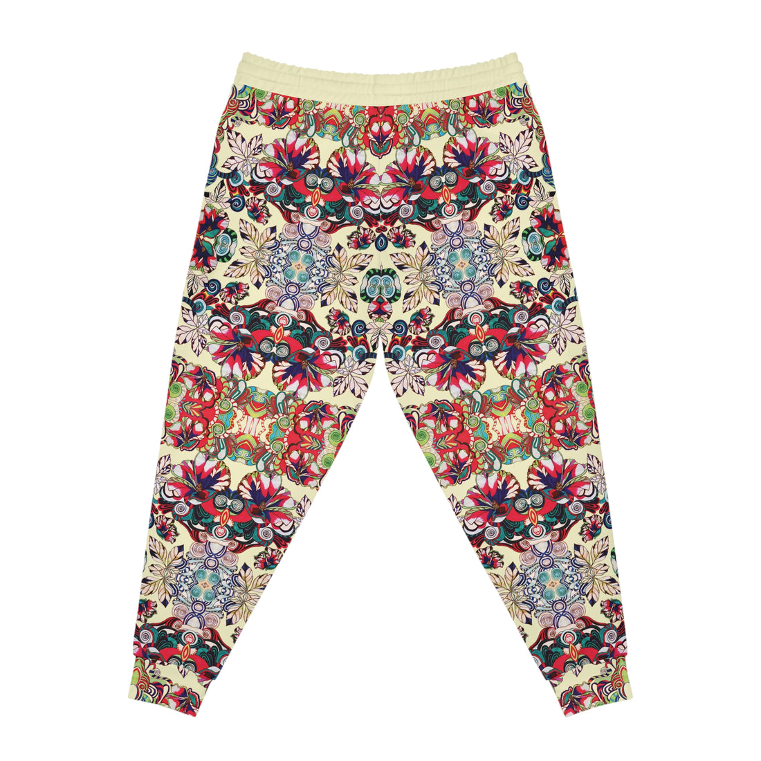 Cream Graphic Floral Pop AOP Joggers