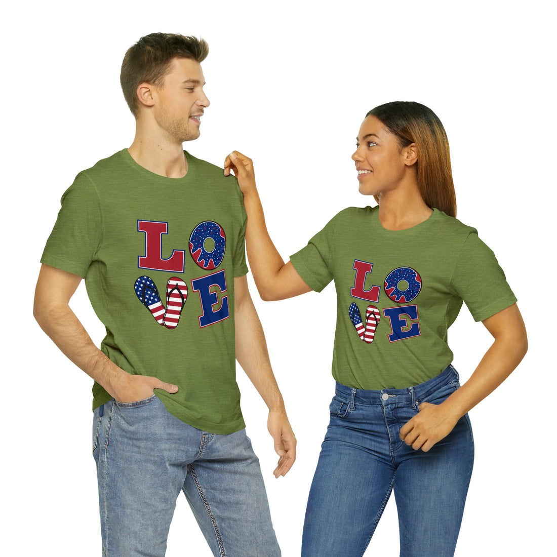 Unisex Jersey American Love Tee