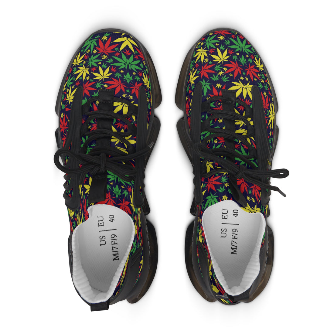 Ink Tropical Rasta Toned Women's Mesh Knit Sneakers