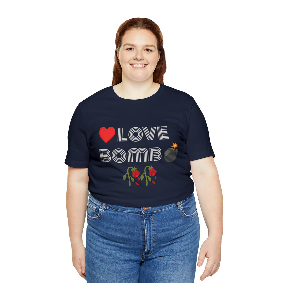 Unisex Love Bomb Typography Jersey Tee