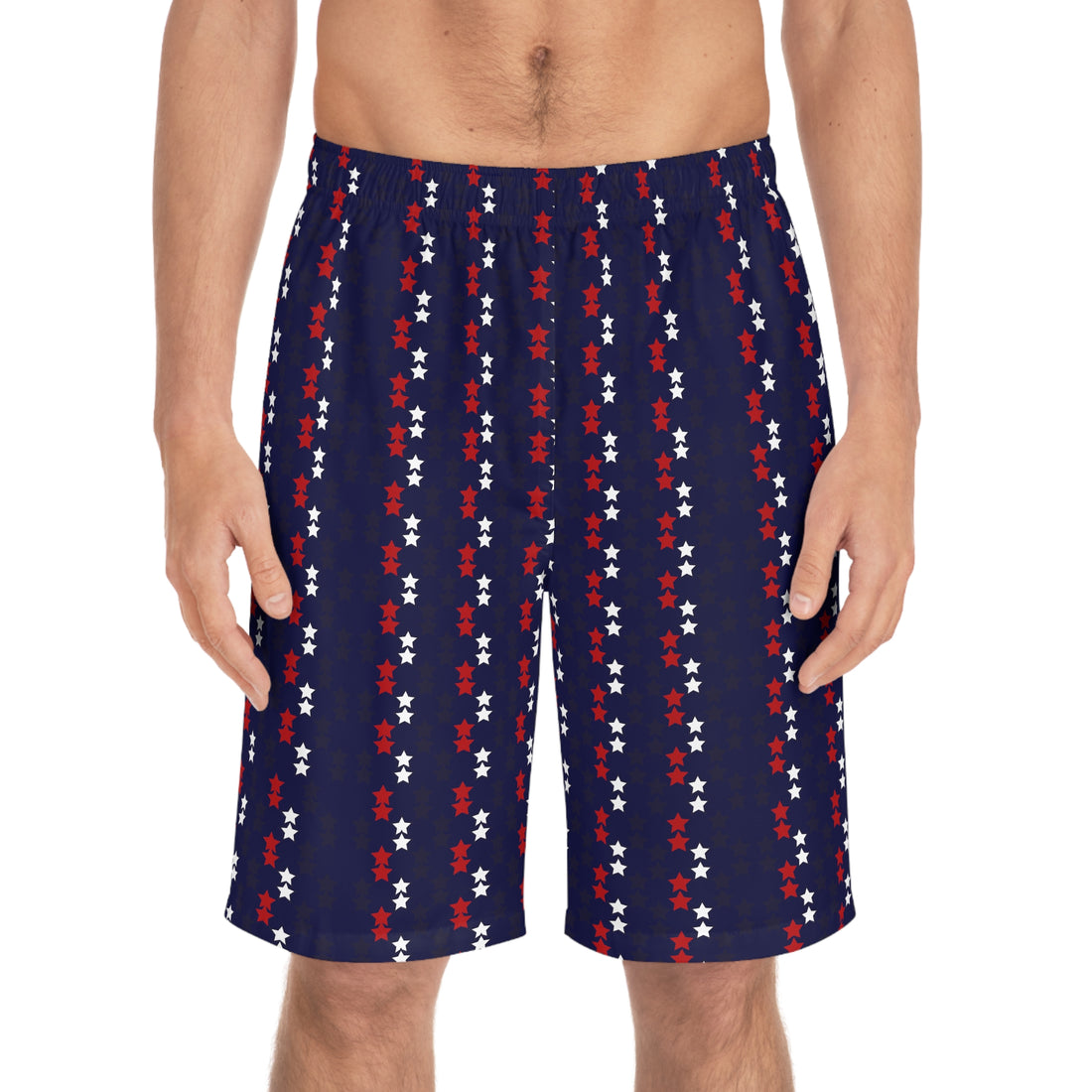 Ink star print board shorts for men