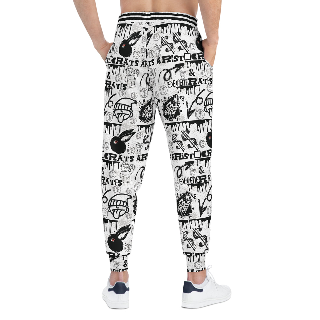 White Polar Graphic Unisex Joggers