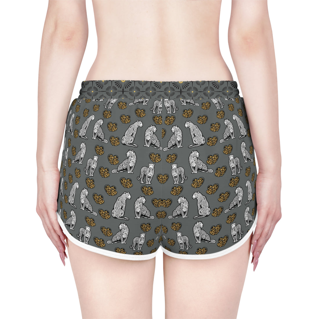 Ash Cheetah Hearts Relaxed Shorts