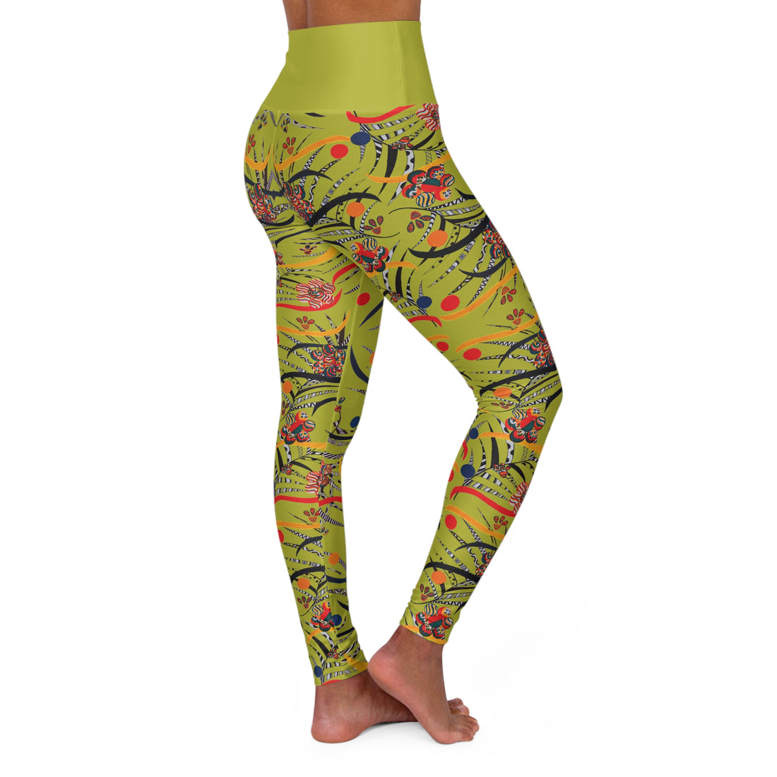 Olive Glow Wilderness Yoga Leggings
