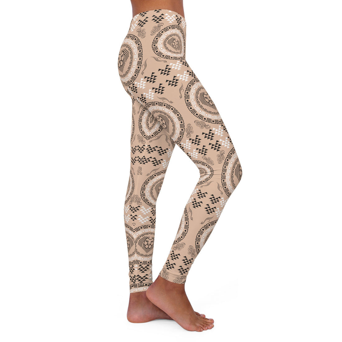 Nude lion head Spandex Leggings