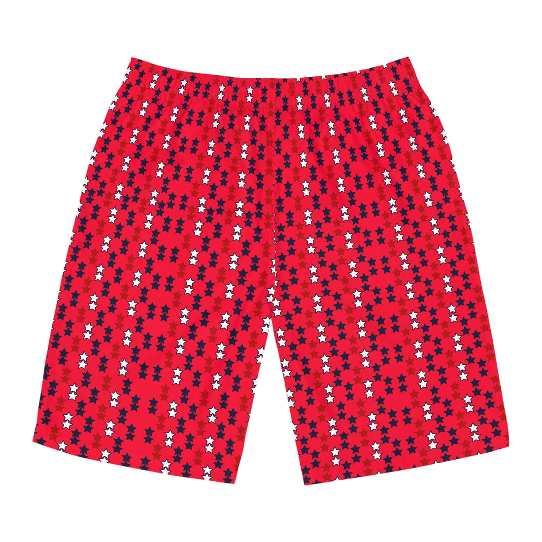 Red Star Print Men's Board Shorts (AOP)