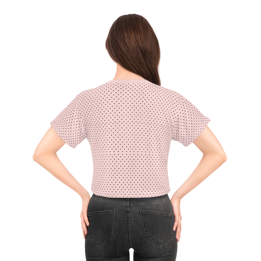 Pale Pink Eve Core AOP Crop Tee